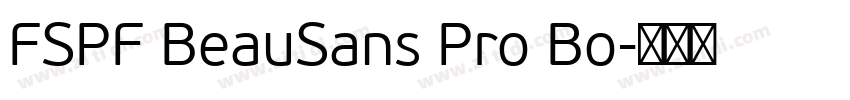 FSPF BeauSans Pro Bo字体转换